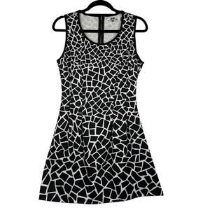 Desigual Dress Medium Sleeveless Knee Length Fit and Flare Animal Print Stretch